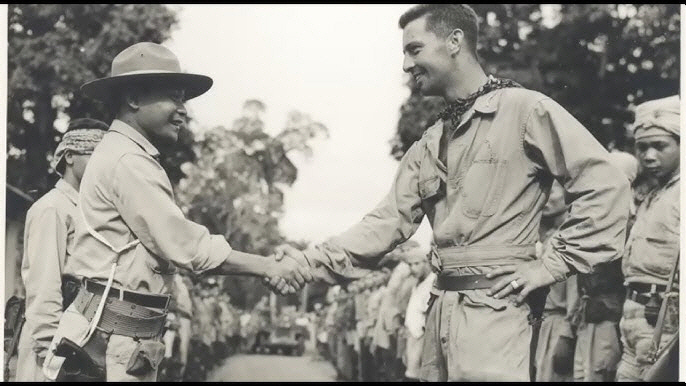 Handshake between military leaders